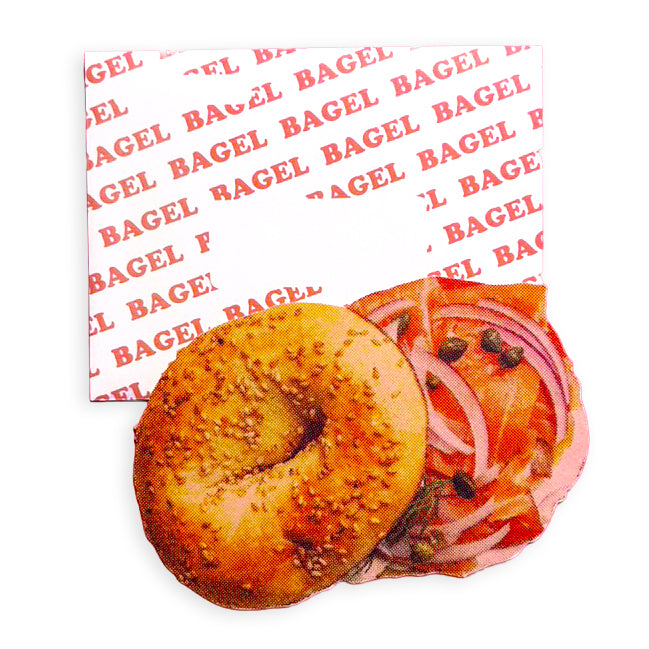 Retro NYC Bagel Postcard with Envelope