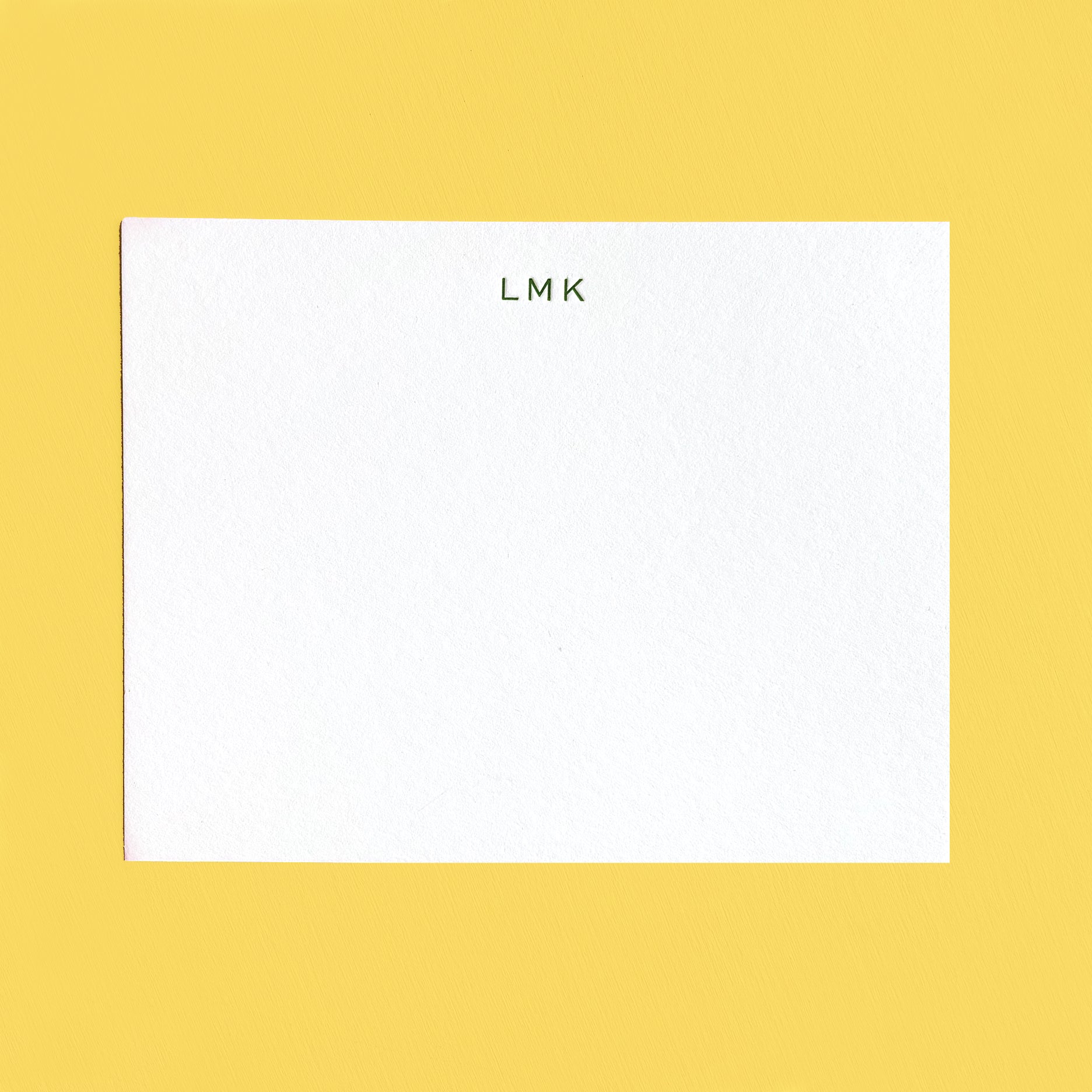 INITIALS LETTERPRESS STATIONERY