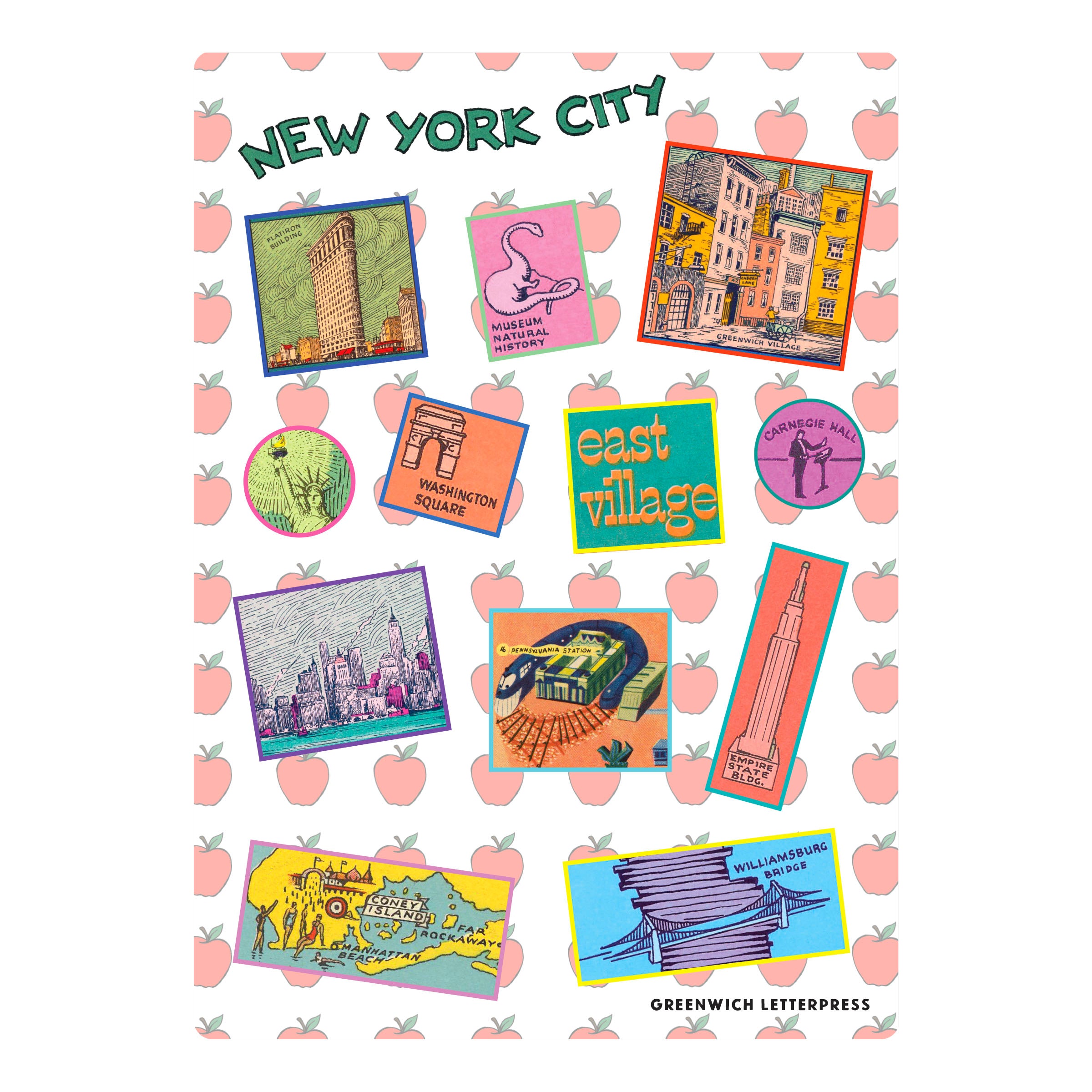 NYC MAP STICKER SHEET